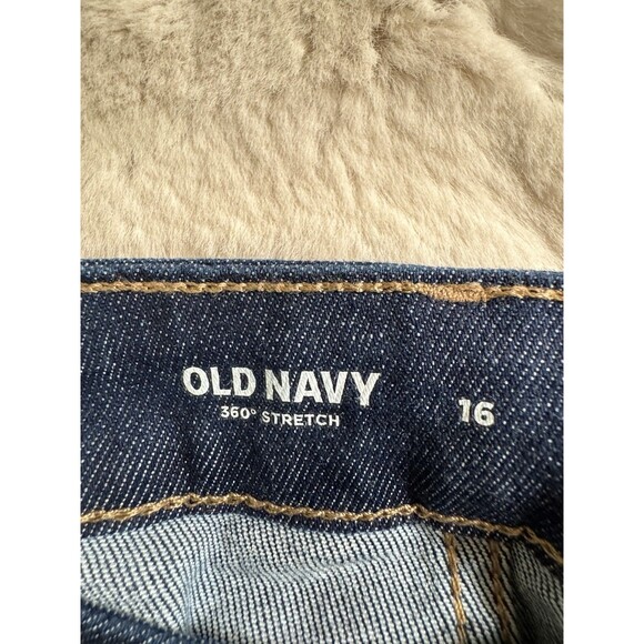 Old Navy Jeans Womens 16 Extra High Rise Flare Trousers 360 Stretch Blue EUC - Picture 4 of 7